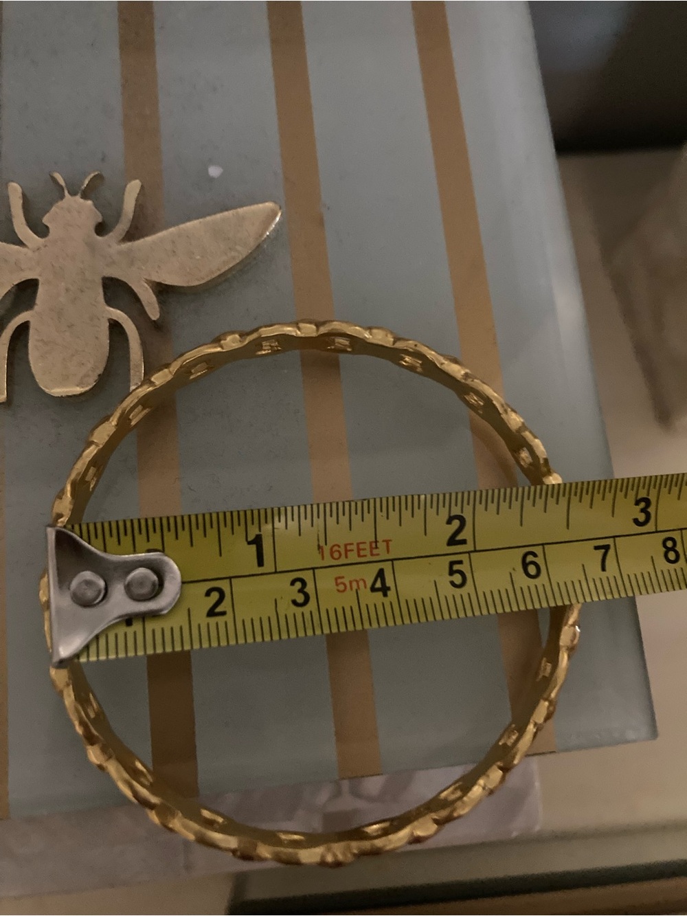 Julie Vos Gold Link bangle Bracelet. - Picture 6 of 7